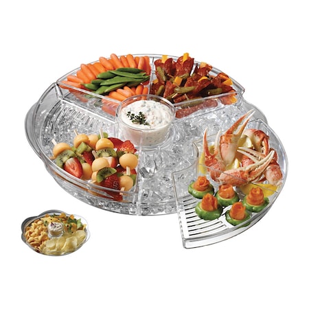 Prodyne Prodyne Clear Plastic Appetizer Tray 1 pk AB-5